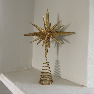 West Elm Kraft & Glitter Gem Starburst Tree Topper